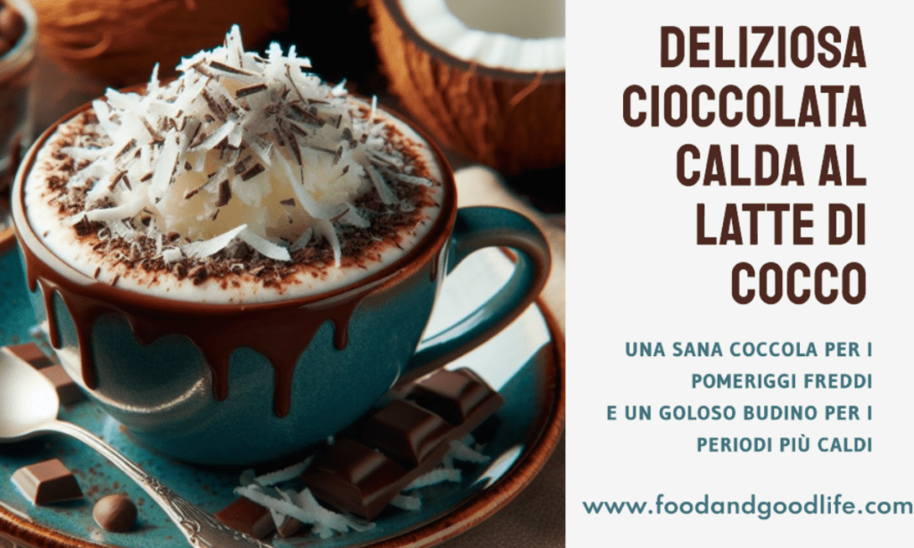Cioccolata calda senza lattosio e glutine, con latte di cocco
