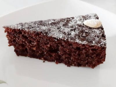 torta caprese al cioccolato, low carb-keto