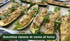 Zucchine ripiene di carne al forno